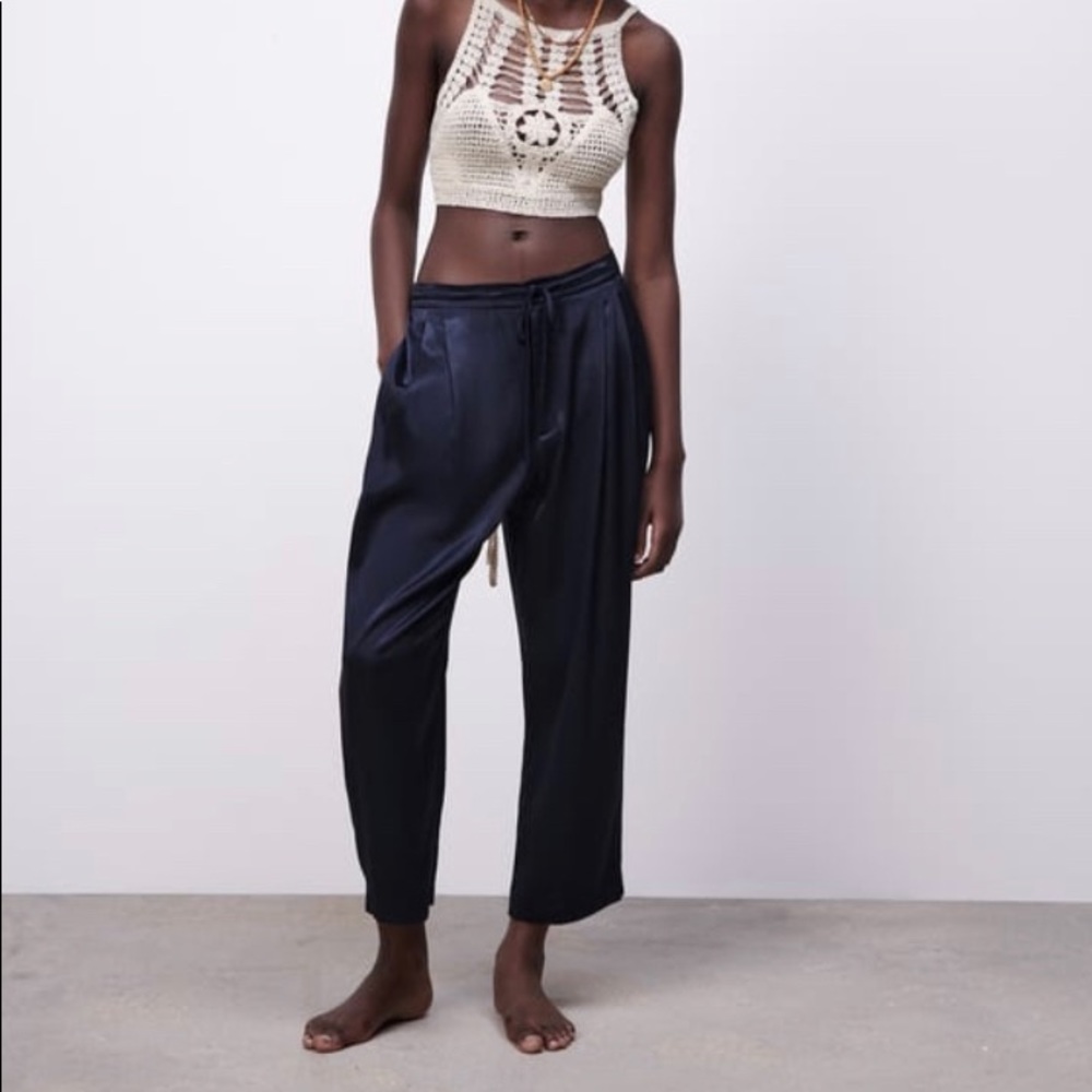 COPY - ZARA Satin Blend Pants XS